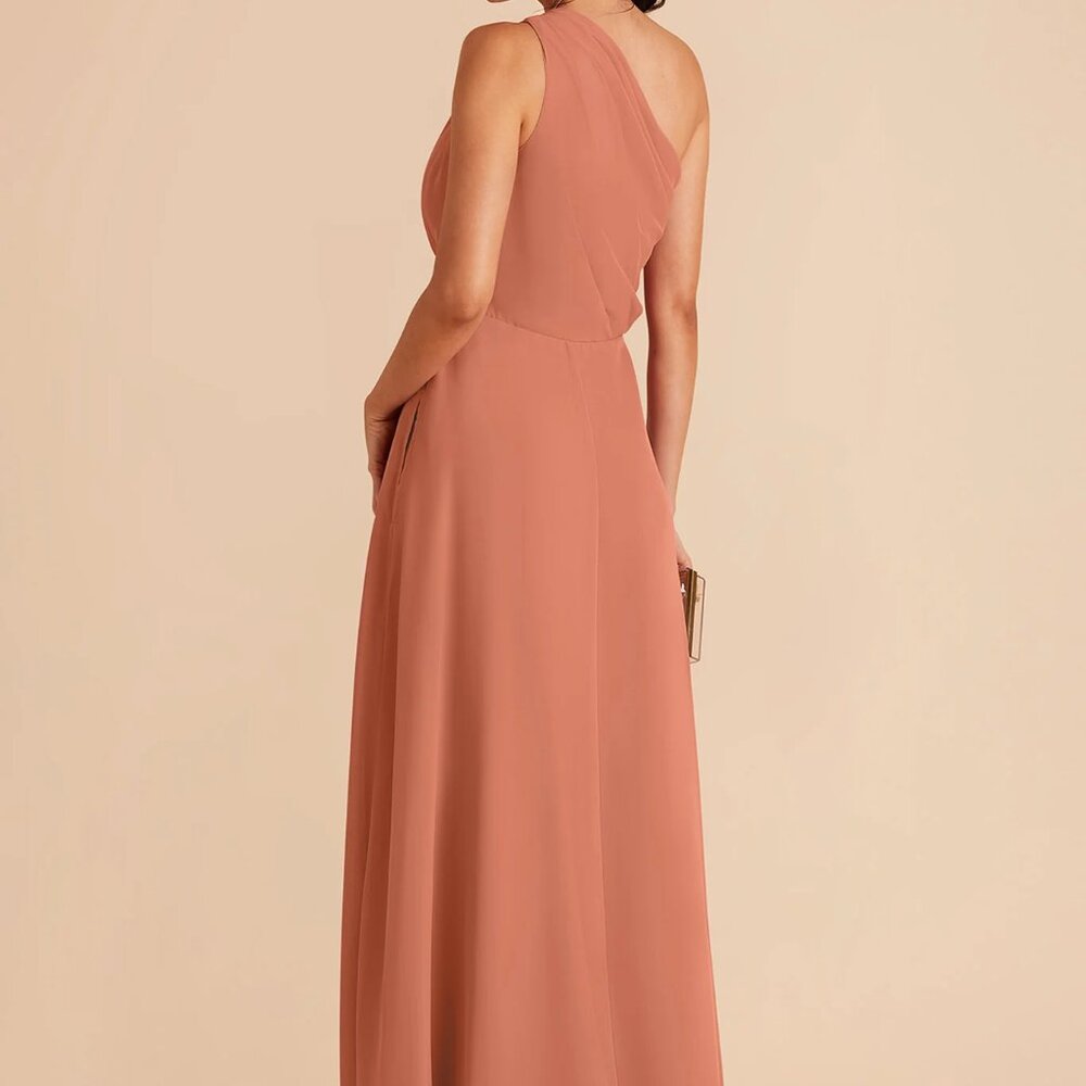 Birdy Grey One-Shoulder Maxi Dress in Terracotta - Picture 2 of 3